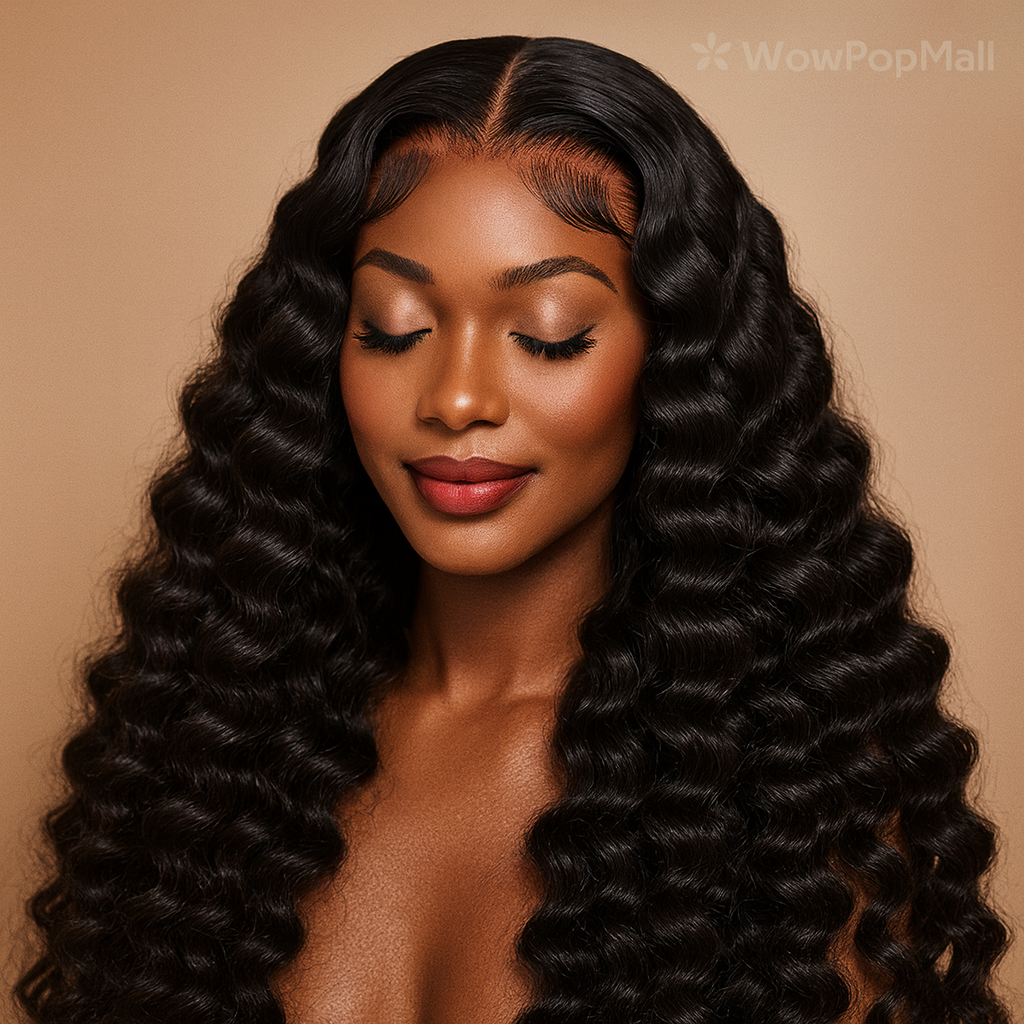 HD 13x6 Loose Natural Wave Lace Front Human Hair Wig – 250% Density, 30–40 Inch, Transparent Full/Frontal Lace