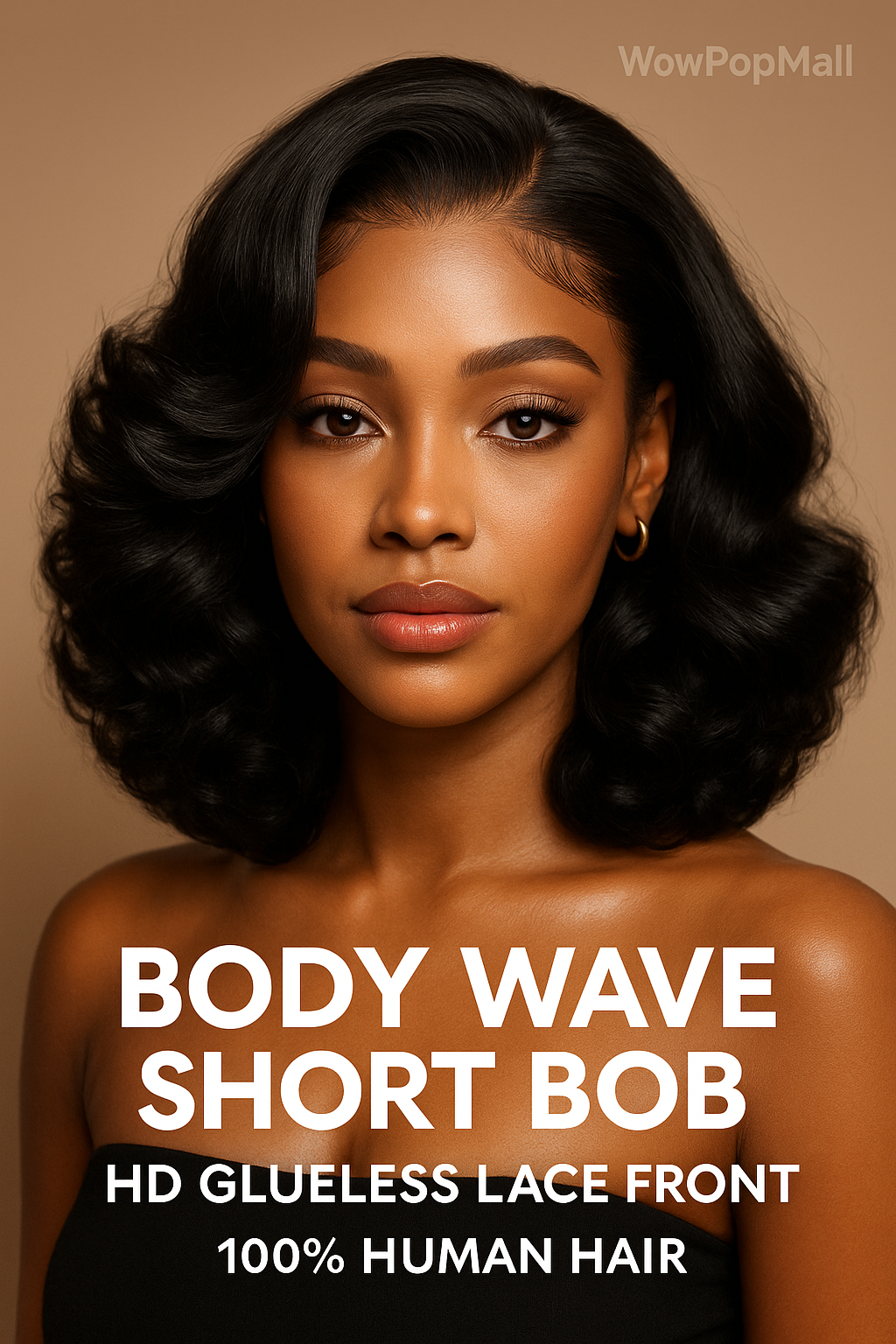 Body Wave Short Bob HD Glueless Lace Front Human Hair Wig – 4x4 / 5x5 / 13x4 Options