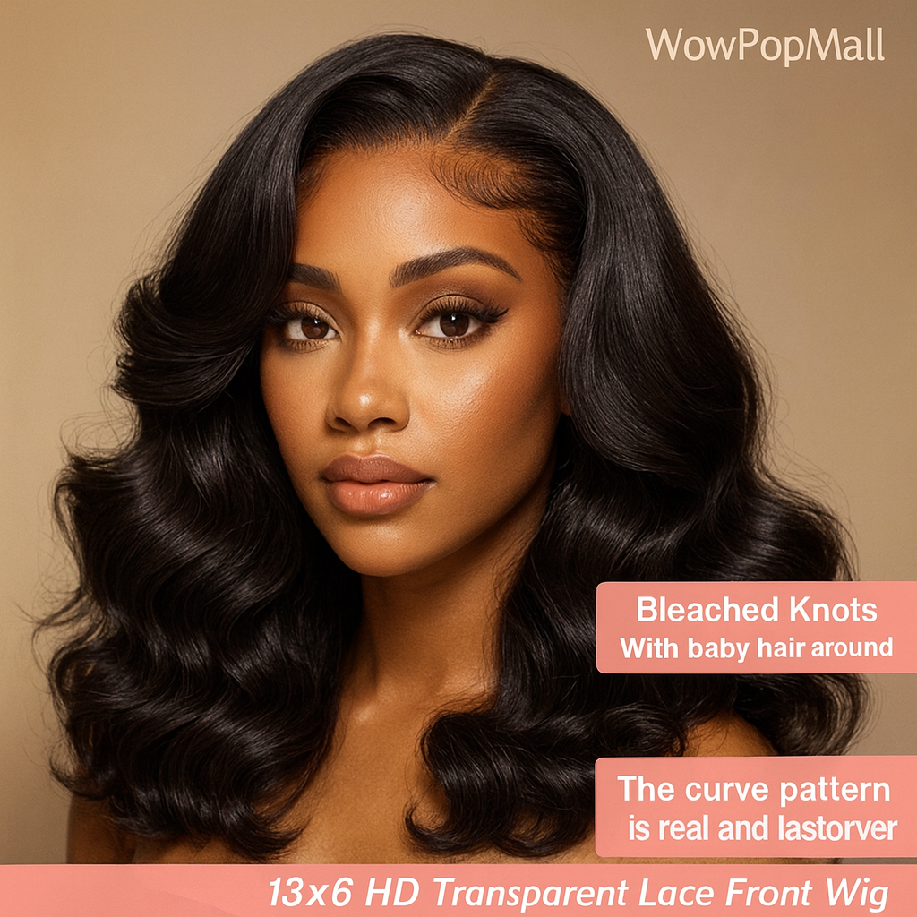 Body Wave Short Bob HD Glueless Lace Front Human Hair Wig – 4x4 / 5x5 / 13x4 Options