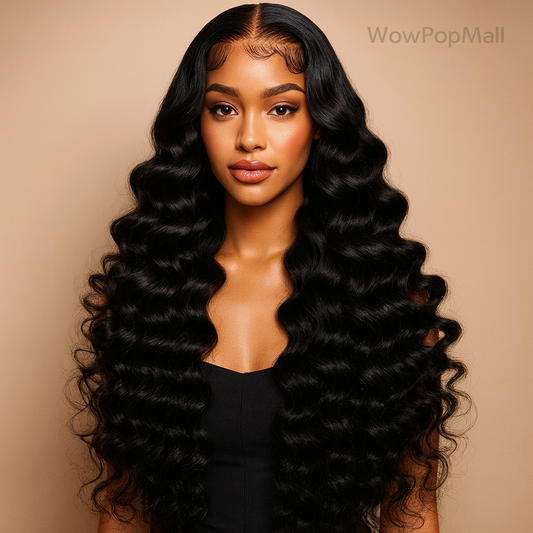30 Inch Loose Deep Wave HD Lace Front & Glueless Human Hair Wig – Pre-Plucked Brazilian Curly Wig