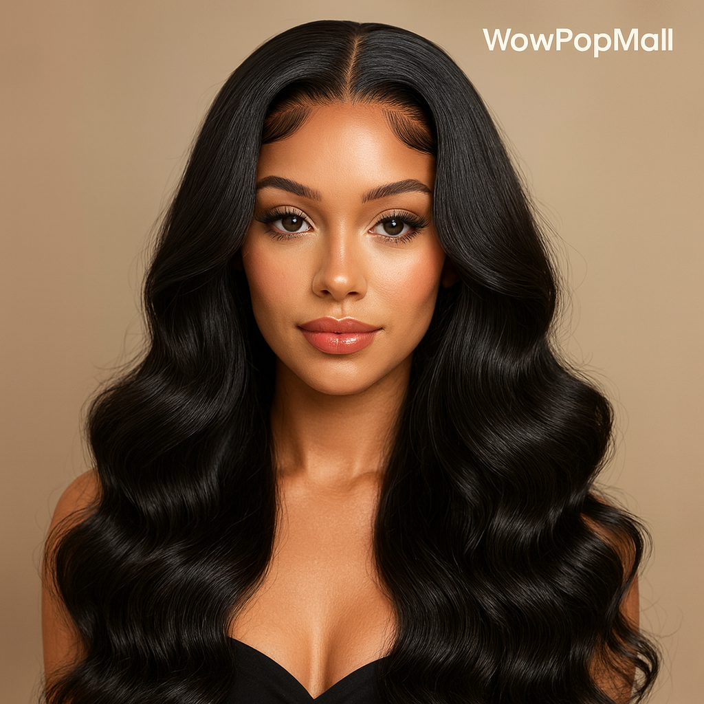 13x6 HD Transparent Lace Frontal Body Wave Human Hair Wig – Pre-Plucked Brazilian Remy Hair (26"+)