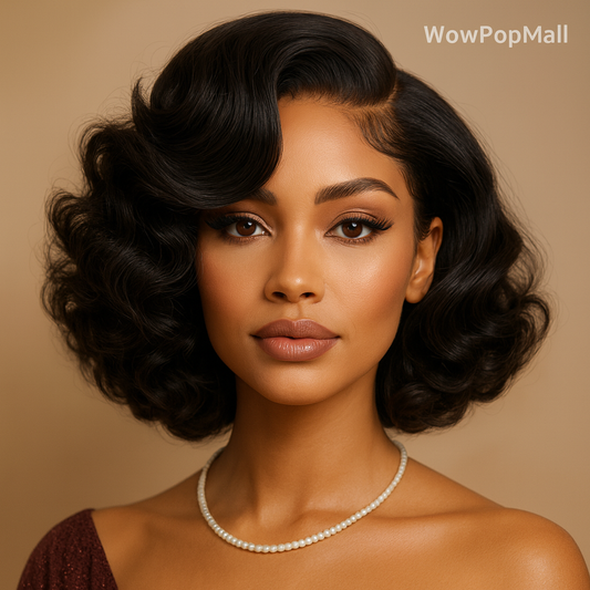 Short Bob Body Wave Glueless 13×4 Lace Front Human Hair Wig – Pre-Plucked Natural Hairline