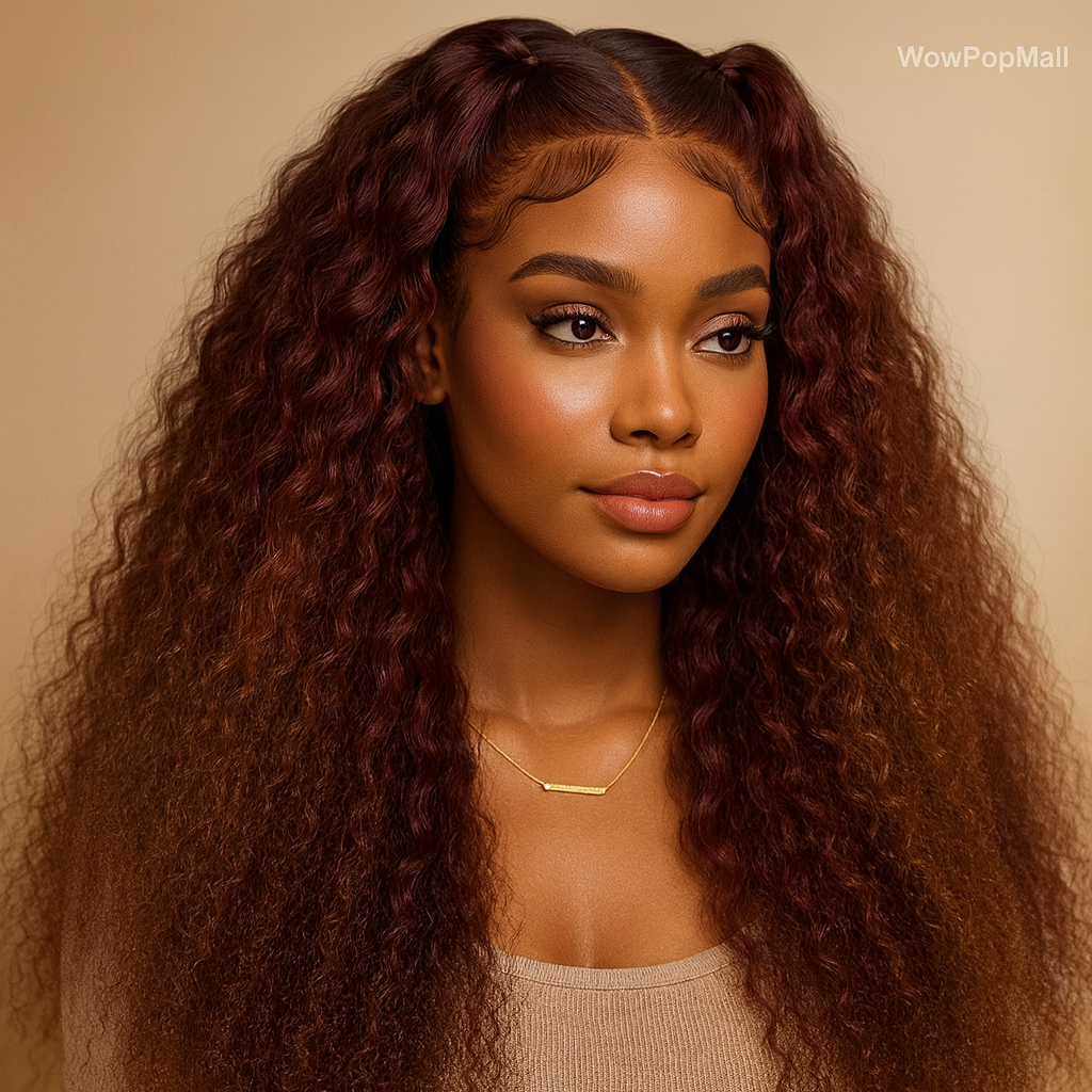 Wiggogo Highlight Curly 13x6/13x4 HD Lace Frontal Human Hair Wig – P4/27 & 1B/30 Ombre Deep Wave
