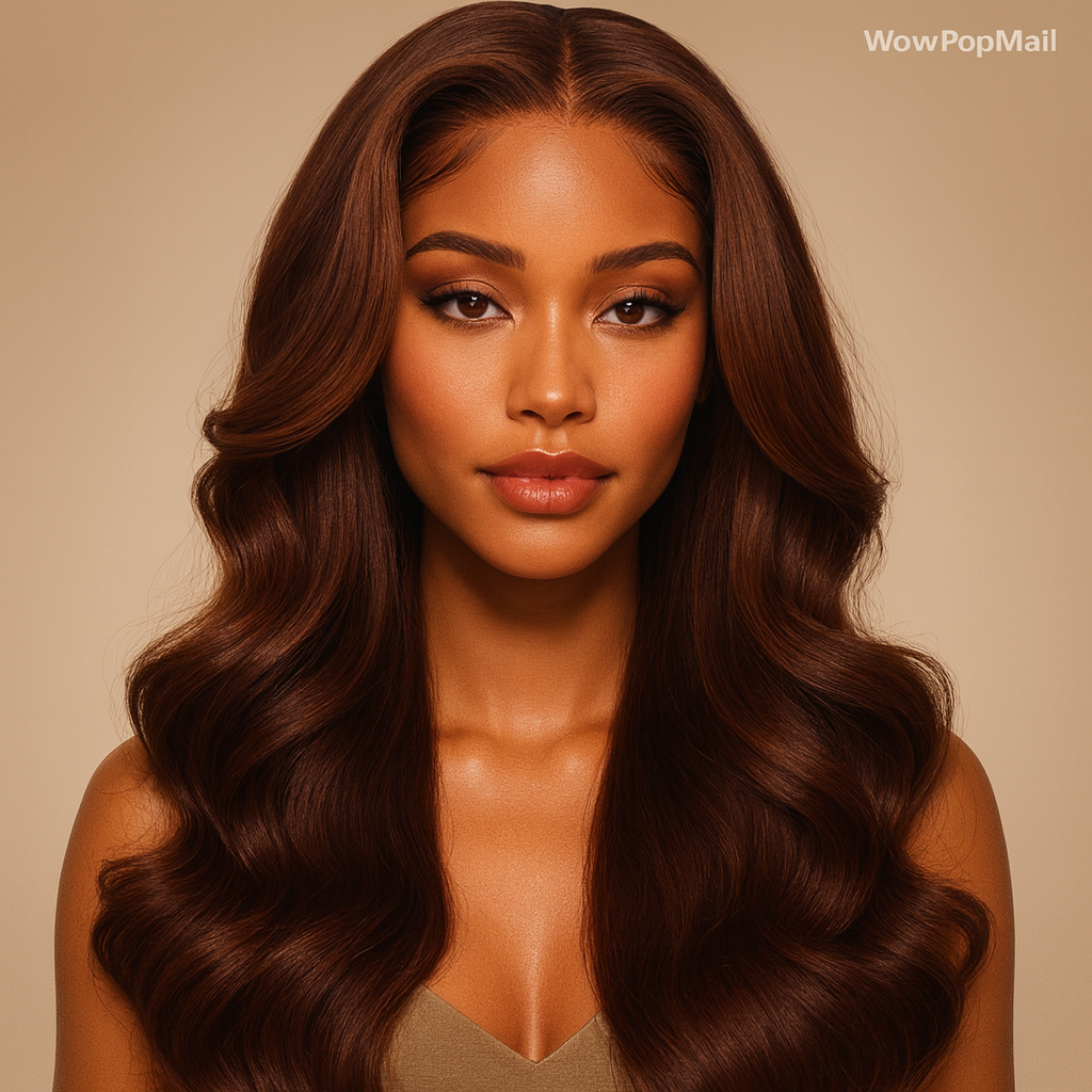 Body Wave Chocolate Brown 13x6 HD Lace Front Human Hair Wig – Pre-Plucked & Colored