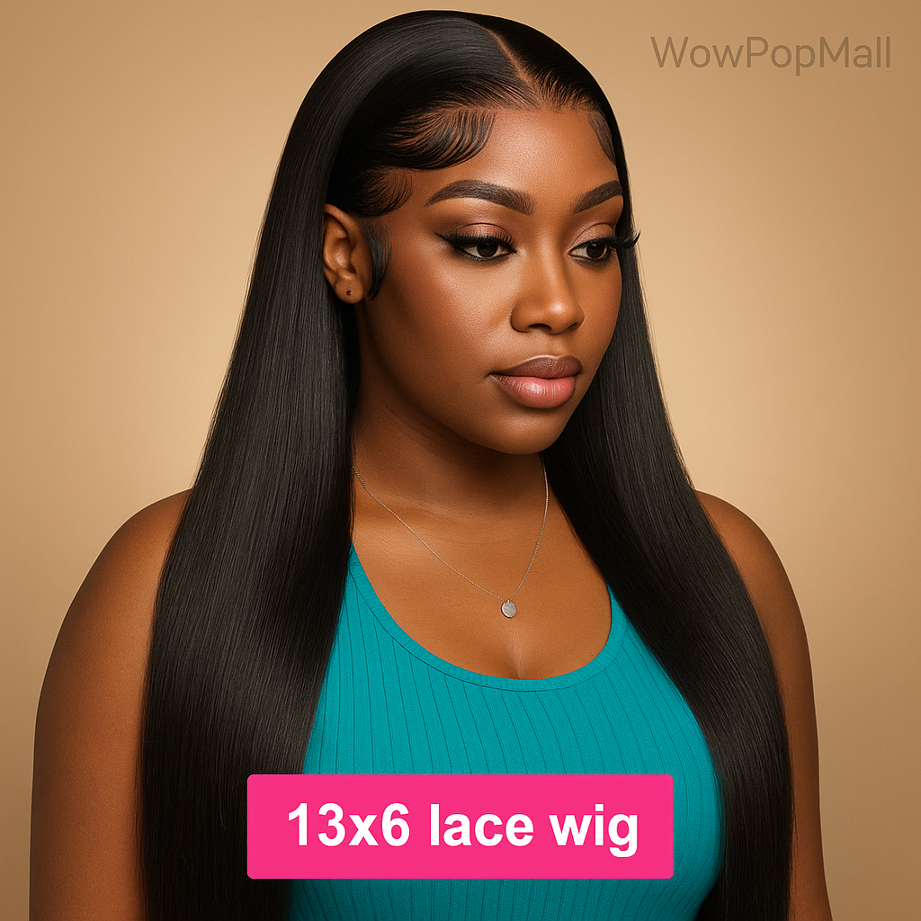 Straight 13x6 HD Transparent Lace Frontal Wig – 250% Density Raw Vietnamese Human Hair