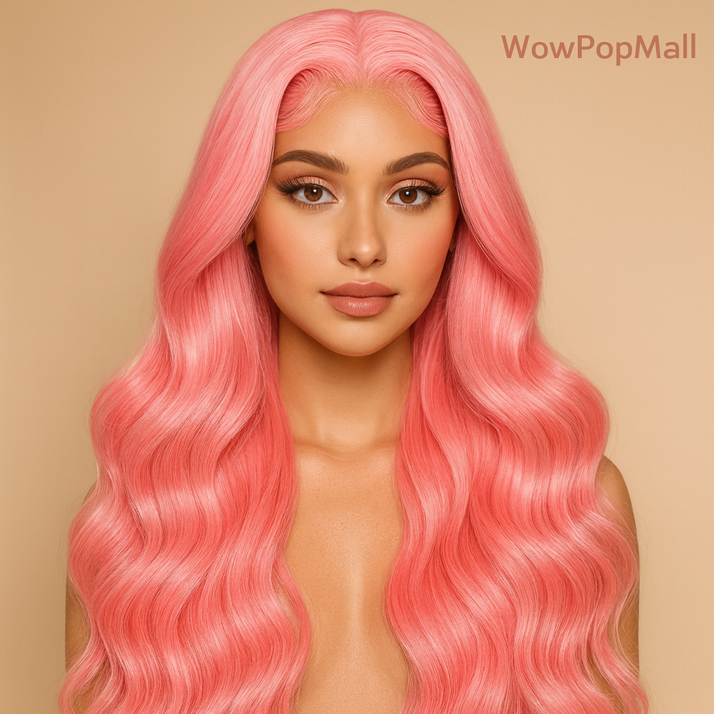 Pink Body Wave HD Lace Frontal Wig – 13x6 / 13x4 Transparent Brazilian Human Hair