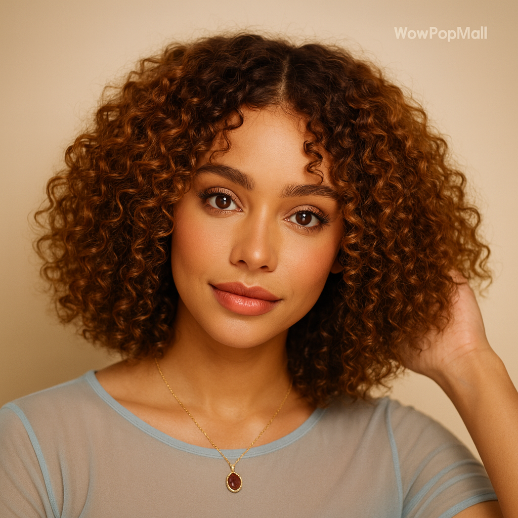 Deep Wave Short Bob Honey Blonde Highlight HD Lace Front Human Hair Wig (13x4)