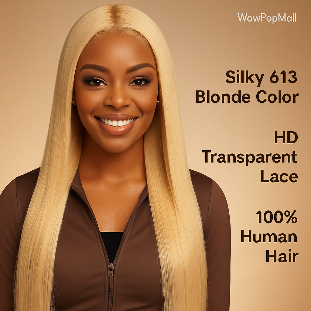 613 Straight HD Lace Front Wig – 13x4 & 13x6 Transparent Lace, 100% Brazilian Remy Human Hair (26"+)