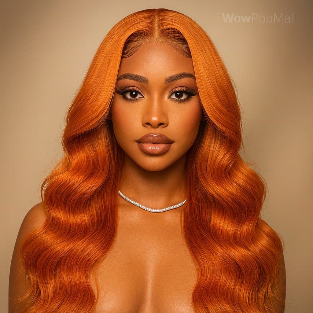 Orange Ginger 13x4 13x6 Body Wave Lace Front Wig 30 Inch Brazilian Human Hair