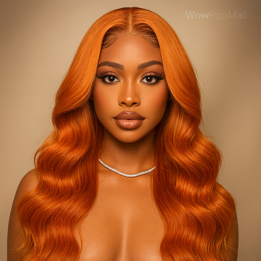 Orange Ginger 13x4 13x6 Body Wave Lace Front Wig 30 Inch Brazilian Human Hair