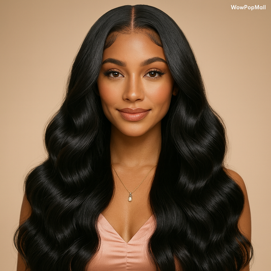 Transparent 5x5 Glueless HD Lace Body Wave Human Hair Wig 26"+