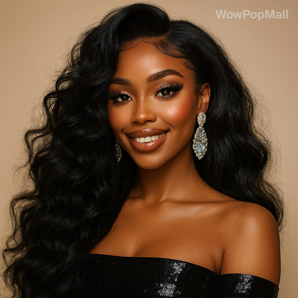40 Inch Body Wave Human Hair Lace Front Wig – 200% Density, Pre-Plucked Hairline, 13×4 & 13×6 HD Lace Front