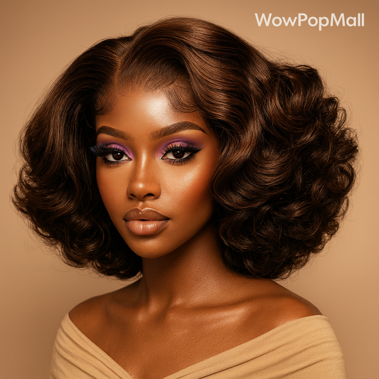 Short Bob Body Wave HD Lace Front Wig – Chocolate Brown #2 | 13×4 Human Hair Wig with Natural Hairline