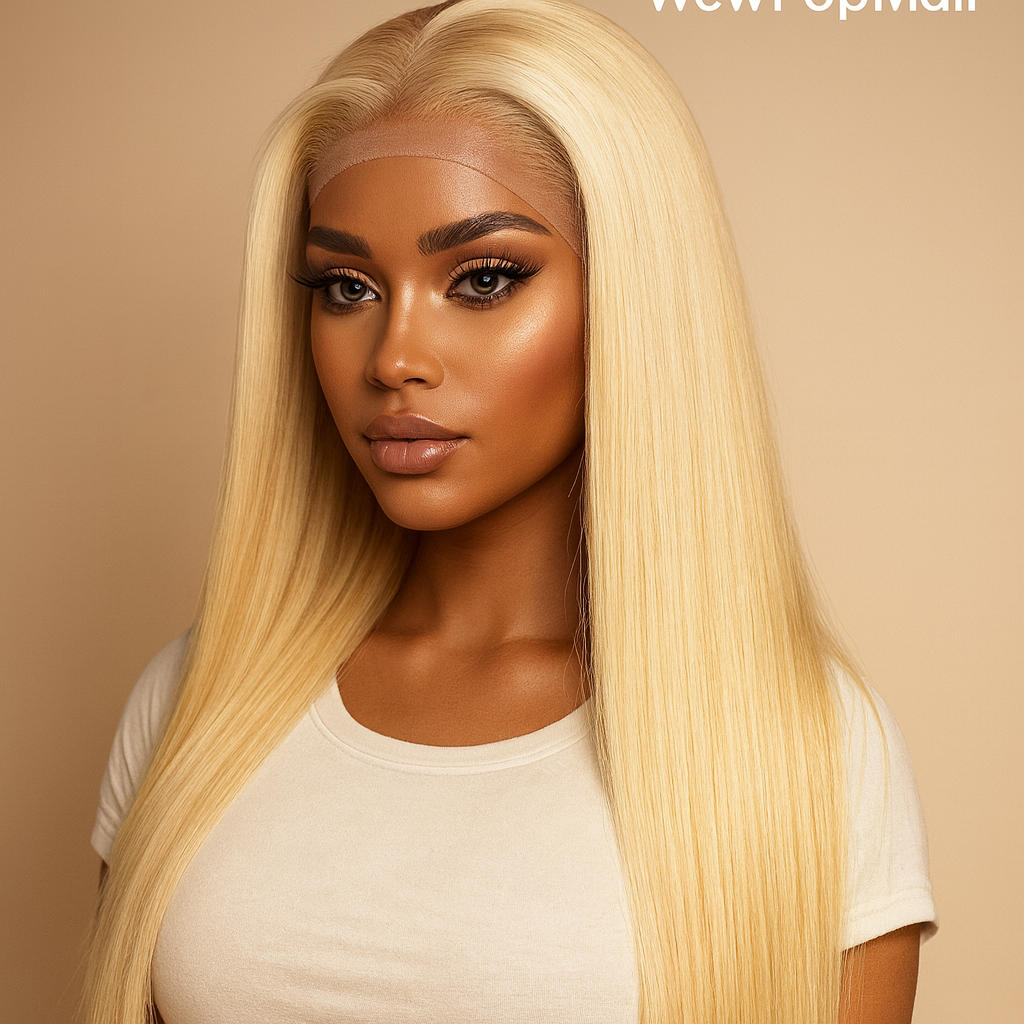 HD Transparent 613 Blonde 13x4 / 13x6 / 360 Lace Front Human Hair Wig – Bone Straight, Pre-Plucked, High Density